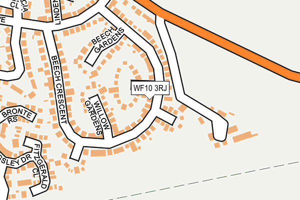 WF10 3RJ map - OS OpenMap – Local (Ordnance Survey)