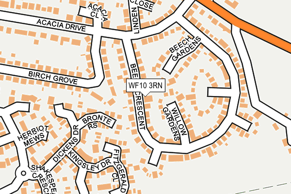 WF10 3RN map - OS OpenMap – Local (Ordnance Survey)