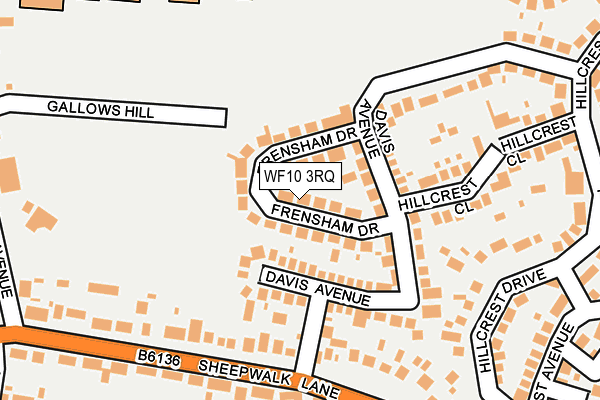 WF10 3RQ map - OS OpenMap – Local (Ordnance Survey)