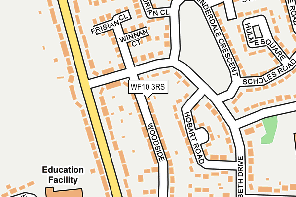 WF10 3RS map - OS OpenMap – Local (Ordnance Survey)