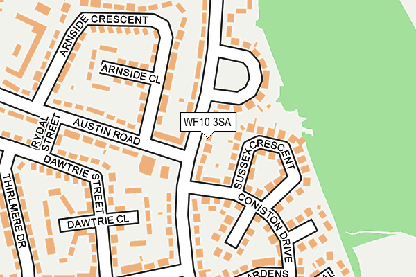 WF10 3SA map - OS OpenMap – Local (Ordnance Survey)