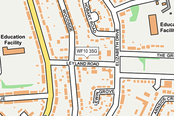 Map of LEYLAND ROAD HAND CAR WASH LTD at local scale