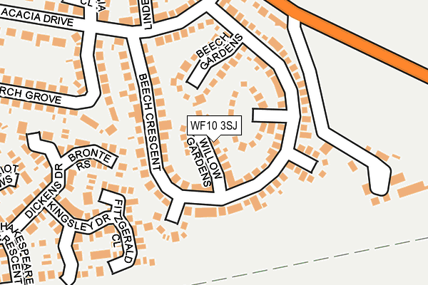WF10 3SJ map - OS OpenMap – Local (Ordnance Survey)