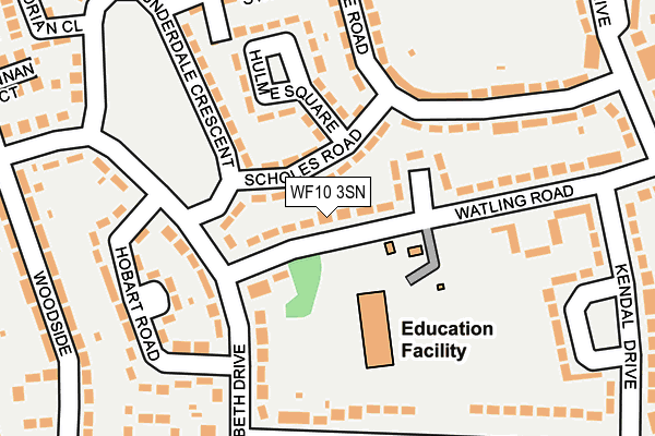 WF10 3SN map - OS OpenMap – Local (Ordnance Survey)
