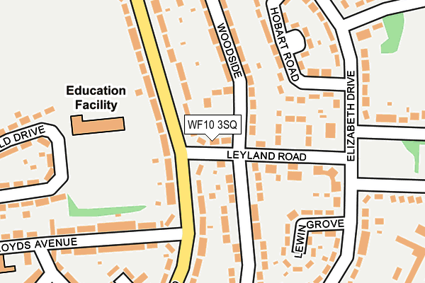 WF10 3SQ map - OS OpenMap – Local (Ordnance Survey)