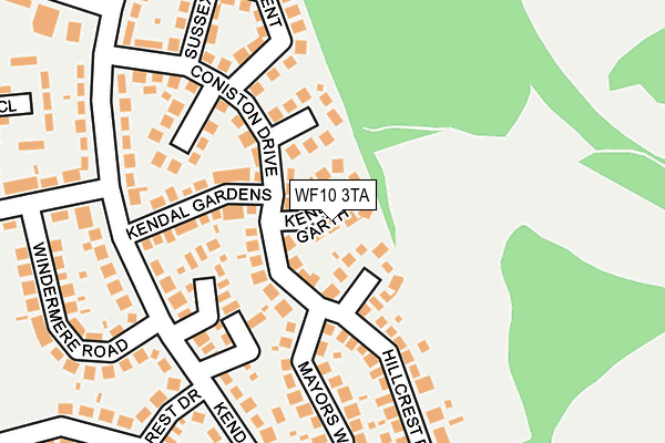 WF10 3TA map - OS OpenMap – Local (Ordnance Survey)