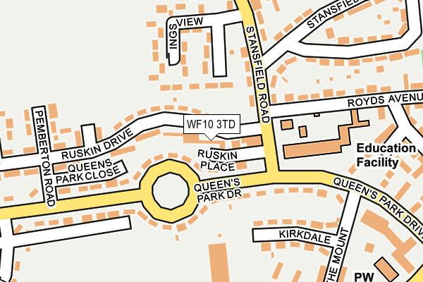 WF10 3TD map - OS OpenMap – Local (Ordnance Survey)