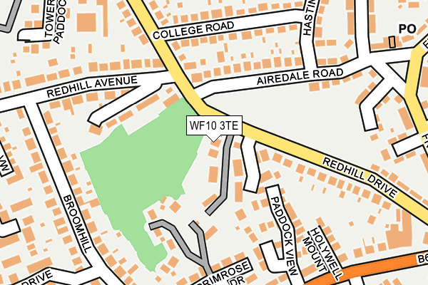 WF10 3TE map - OS OpenMap – Local (Ordnance Survey)