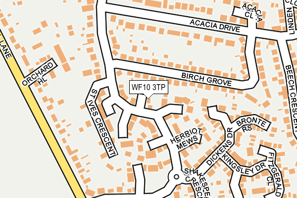WF10 3TP map - OS OpenMap – Local (Ordnance Survey)