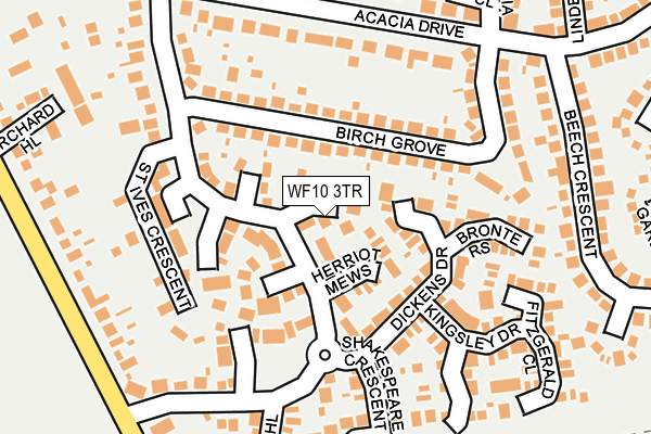 WF10 3TR map - OS OpenMap – Local (Ordnance Survey)