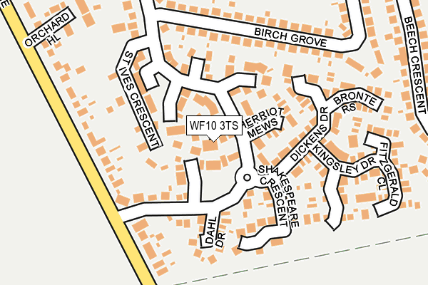 WF10 3TS map - OS OpenMap – Local (Ordnance Survey)
