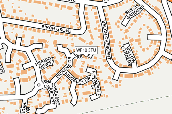 WF10 3TU map - OS OpenMap – Local (Ordnance Survey)
