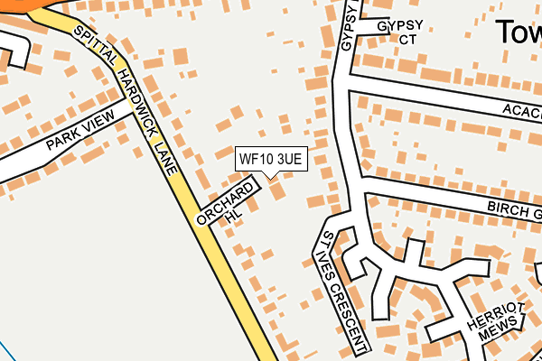 WF10 3UE map - OS OpenMap – Local (Ordnance Survey)