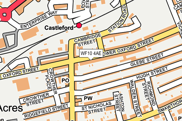 WF10 4AE map - OS OpenMap – Local (Ordnance Survey)