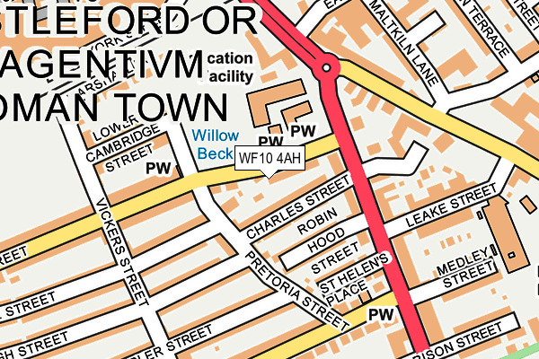 WF10 4AH map - OS OpenMap – Local (Ordnance Survey)