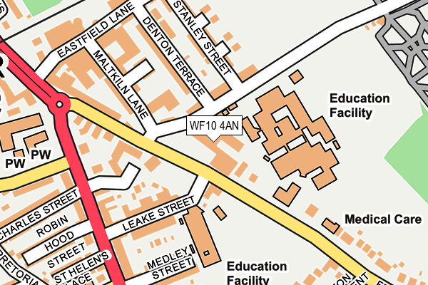 WF10 4AN map - OS OpenMap – Local (Ordnance Survey)