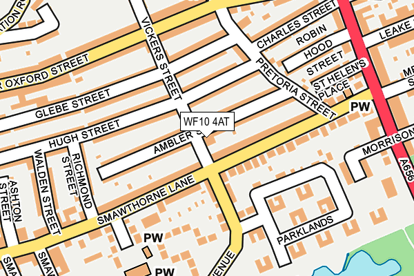 WF10 4AT map - OS OpenMap – Local (Ordnance Survey)
