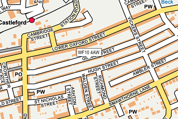 WF10 4AW map - OS OpenMap – Local (Ordnance Survey)