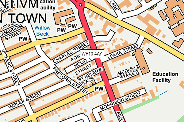 WF10 4AY map - OS OpenMap – Local (Ordnance Survey)