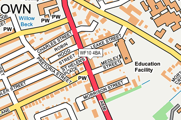 WF10 4BA map - OS OpenMap – Local (Ordnance Survey)