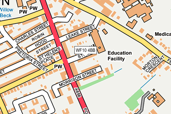 WF10 4BB map - OS OpenMap – Local (Ordnance Survey)