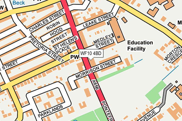 WF10 4BD map - OS OpenMap – Local (Ordnance Survey)