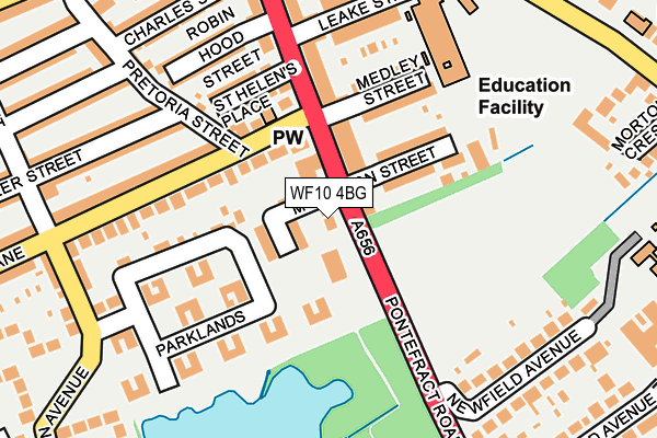 WF10 4BG map - OS OpenMap – Local (Ordnance Survey)