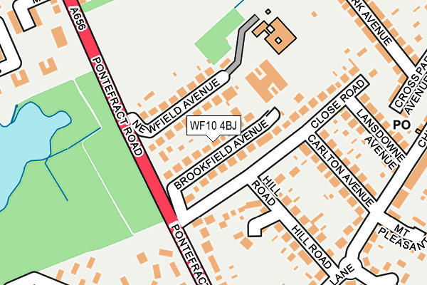 WF10 4BJ map - OS OpenMap – Local (Ordnance Survey)