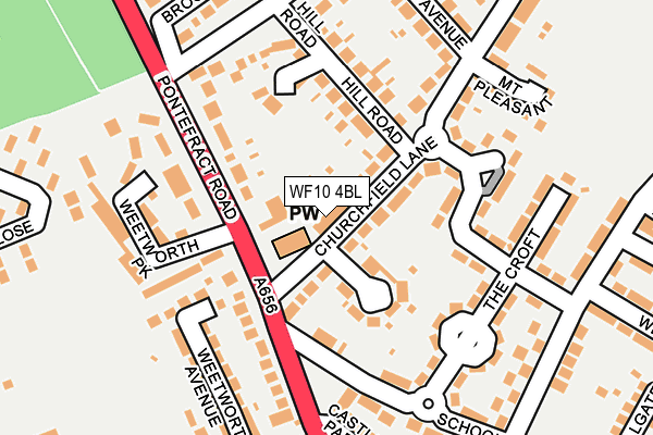WF10 4BL map - OS OpenMap – Local (Ordnance Survey)