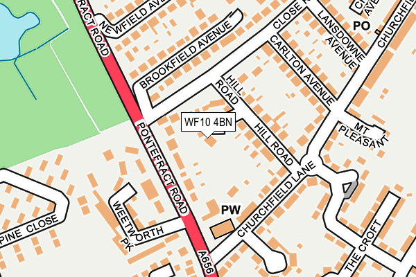 WF10 4BN map - OS OpenMap – Local (Ordnance Survey)