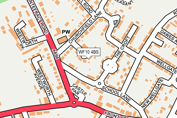 WF10 4BS map - OS OpenMap – Local (Ordnance Survey)
