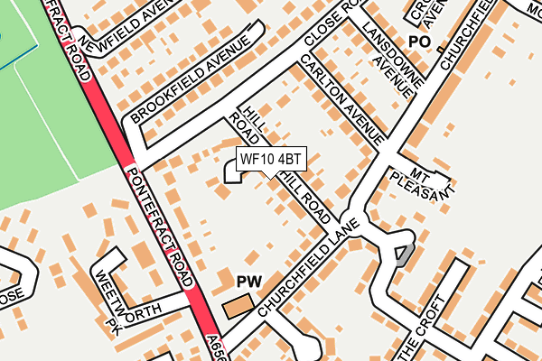 WF10 4BT map - OS OpenMap – Local (Ordnance Survey)