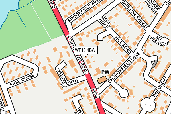WF10 4BW map - OS OpenMap – Local (Ordnance Survey)