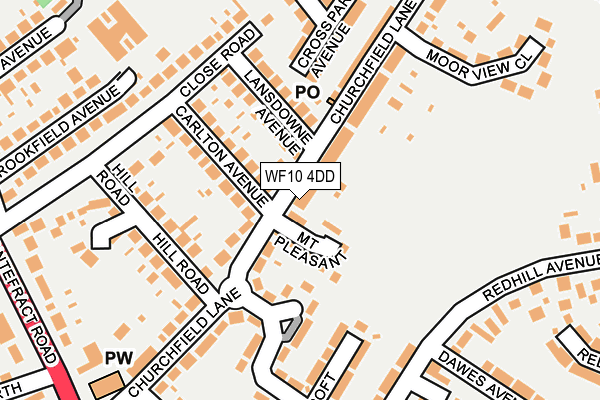 WF10 4DD map - OS OpenMap – Local (Ordnance Survey)