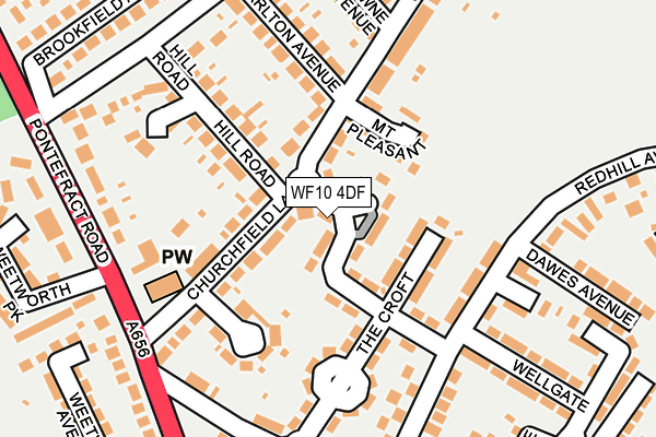 WF10 4DF map - OS OpenMap – Local (Ordnance Survey)