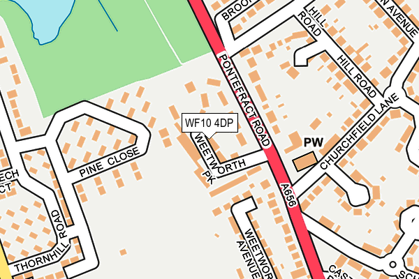 WF10 4DP map - OS OpenMap – Local (Ordnance Survey)