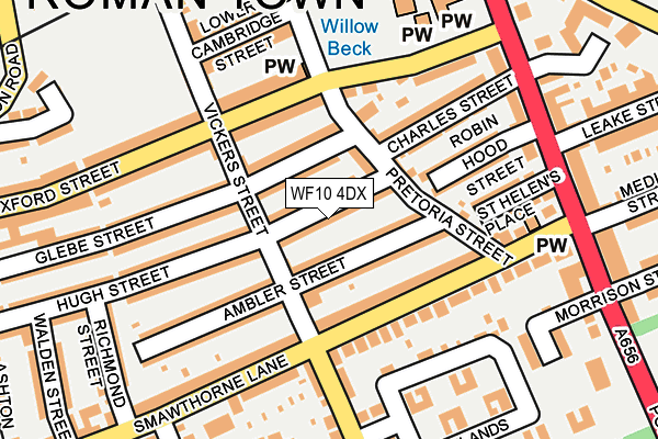 WF10 4DX map - OS OpenMap – Local (Ordnance Survey)