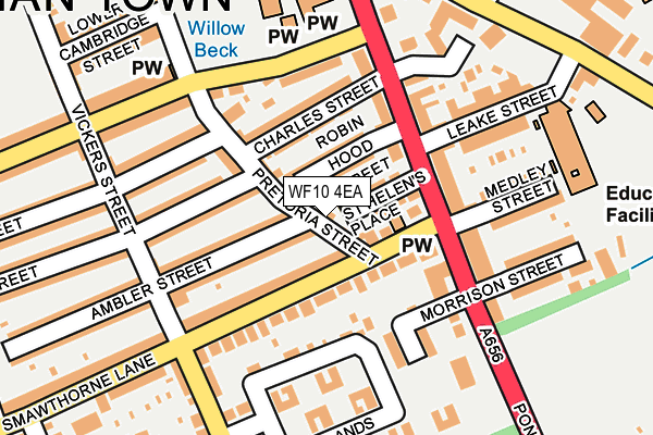 WF10 4EA map - OS OpenMap – Local (Ordnance Survey)