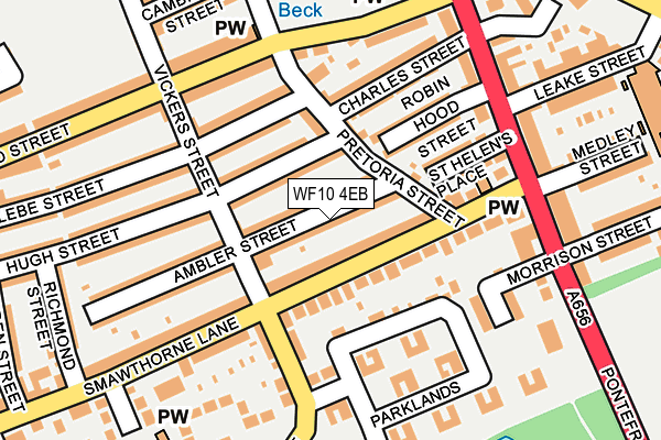 WF10 4EB map - OS OpenMap – Local (Ordnance Survey)