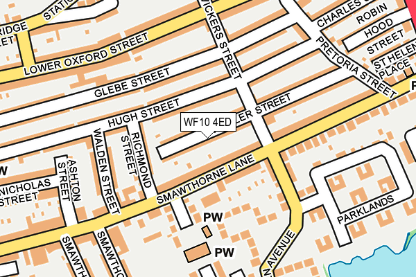 WF10 4ED map - OS OpenMap – Local (Ordnance Survey)