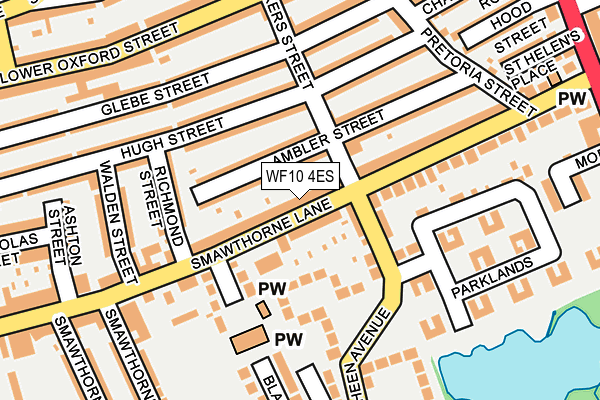 WF10 4ES map - OS OpenMap – Local (Ordnance Survey)