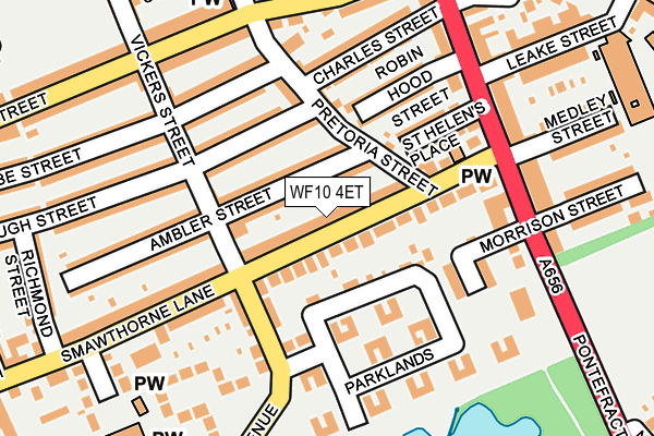 WF10 4ET map - OS OpenMap – Local (Ordnance Survey)