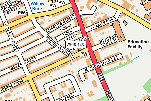 WF10 4EX map - OS OpenMap – Local (Ordnance Survey)