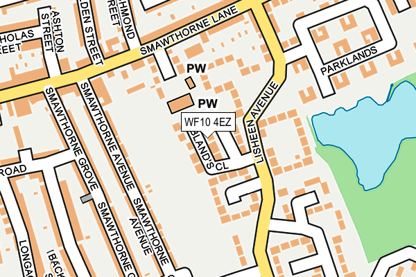 WF10 4EZ map - OS OpenMap – Local (Ordnance Survey)