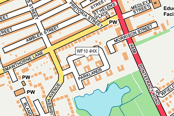 WF10 4HX map - OS OpenMap – Local (Ordnance Survey)