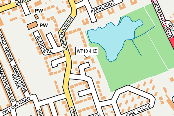 WF10 4HZ map - OS OpenMap – Local (Ordnance Survey)