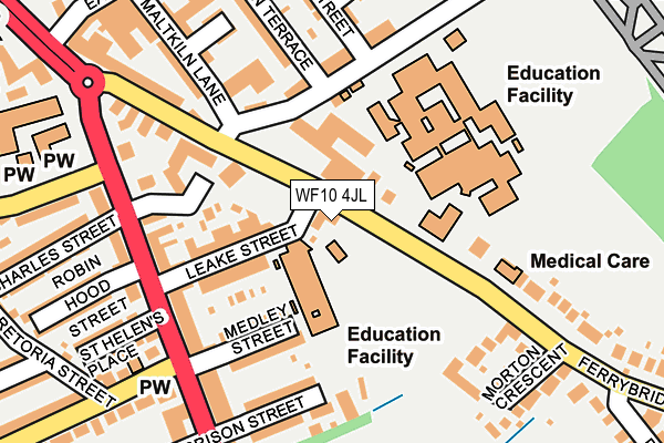 WF10 4JL map - OS OpenMap – Local (Ordnance Survey)