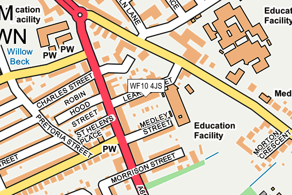 WF10 4JS map - OS OpenMap – Local (Ordnance Survey)