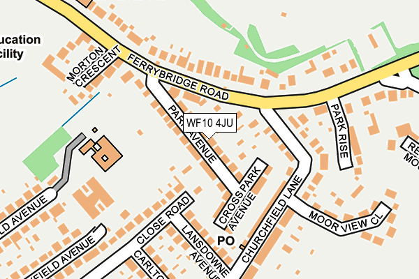 WF10 4JU map - OS OpenMap – Local (Ordnance Survey)