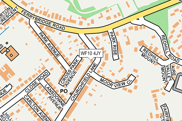 WF10 4JY map - OS OpenMap – Local (Ordnance Survey)